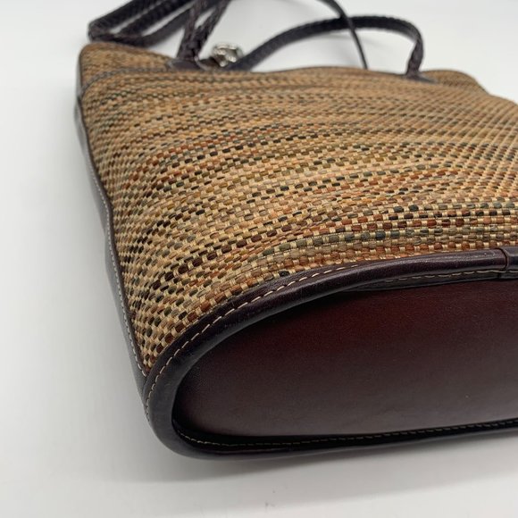 Brighton Caroline Brown Leather & Tweed Bucket Bag - Picture 9 of 12